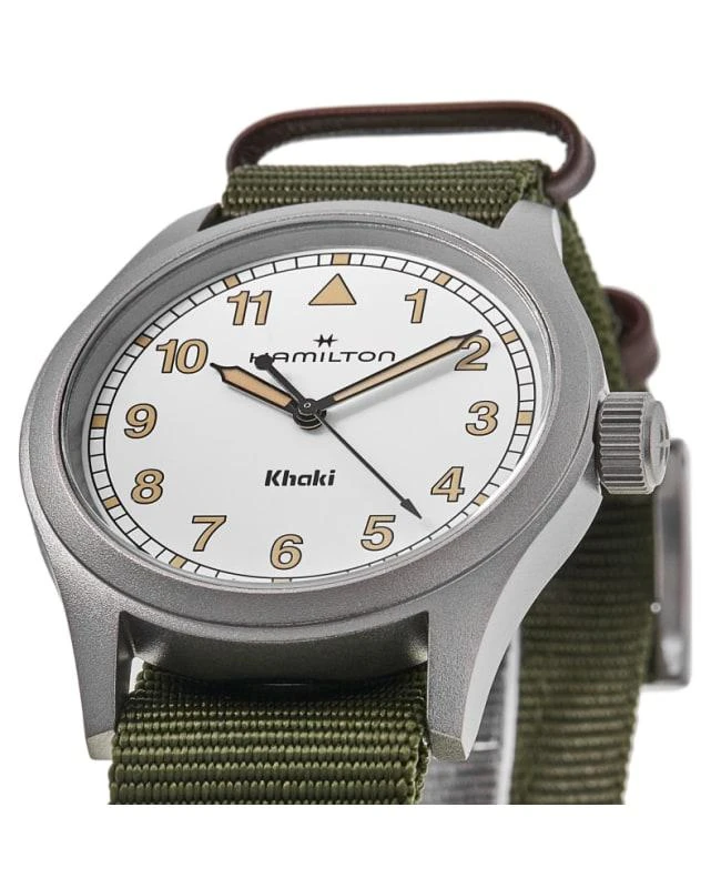 Hamilton Hamilton Khaki Field Quartz White Dial Fabric Strap Men's Watch H69401910 2