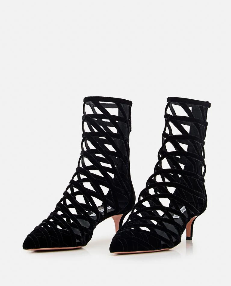 Aquazzura 50mm Romance Cut-out Suede Bootie 2