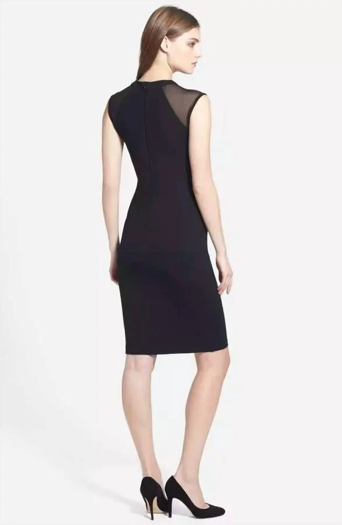 French Connection Mesh Cut Out Shift Dress In Black 3