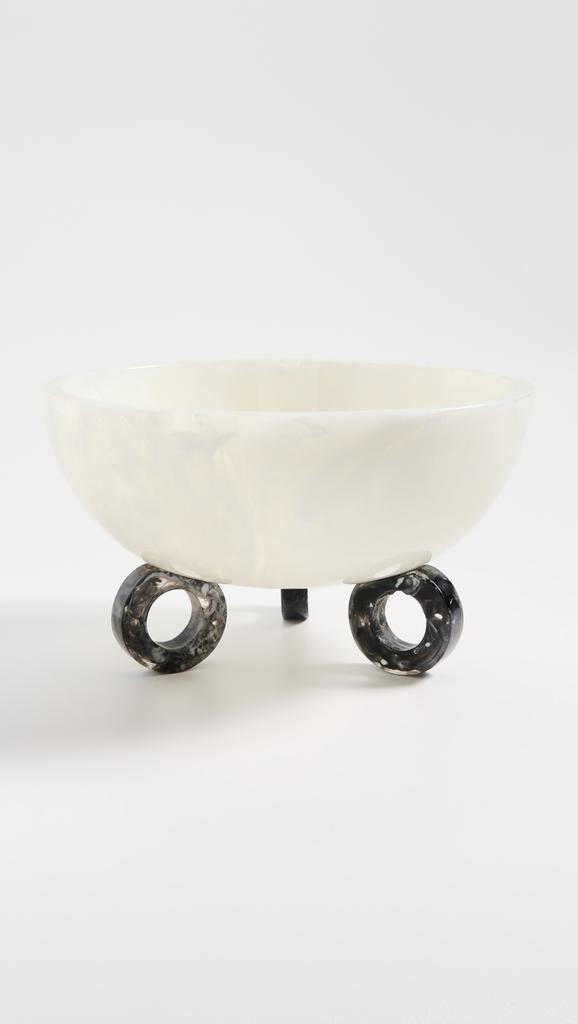 Jonathan Adler Mustique Disc Bowl - Black/White