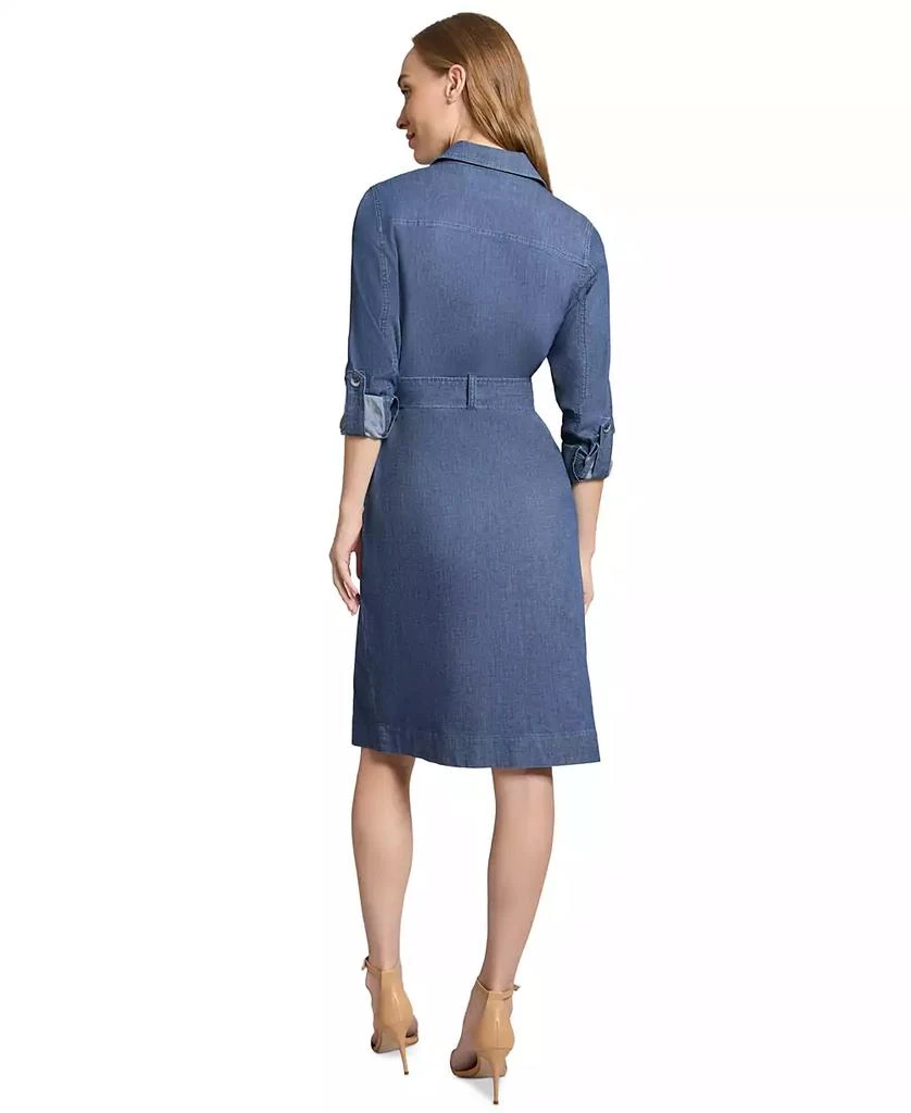 JONES NEW YORK Petite Denim Tie-Belt Shirtdress 3