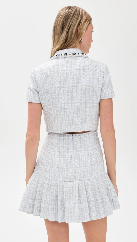 Self Portrait Blue Boucle Mini Dress 2