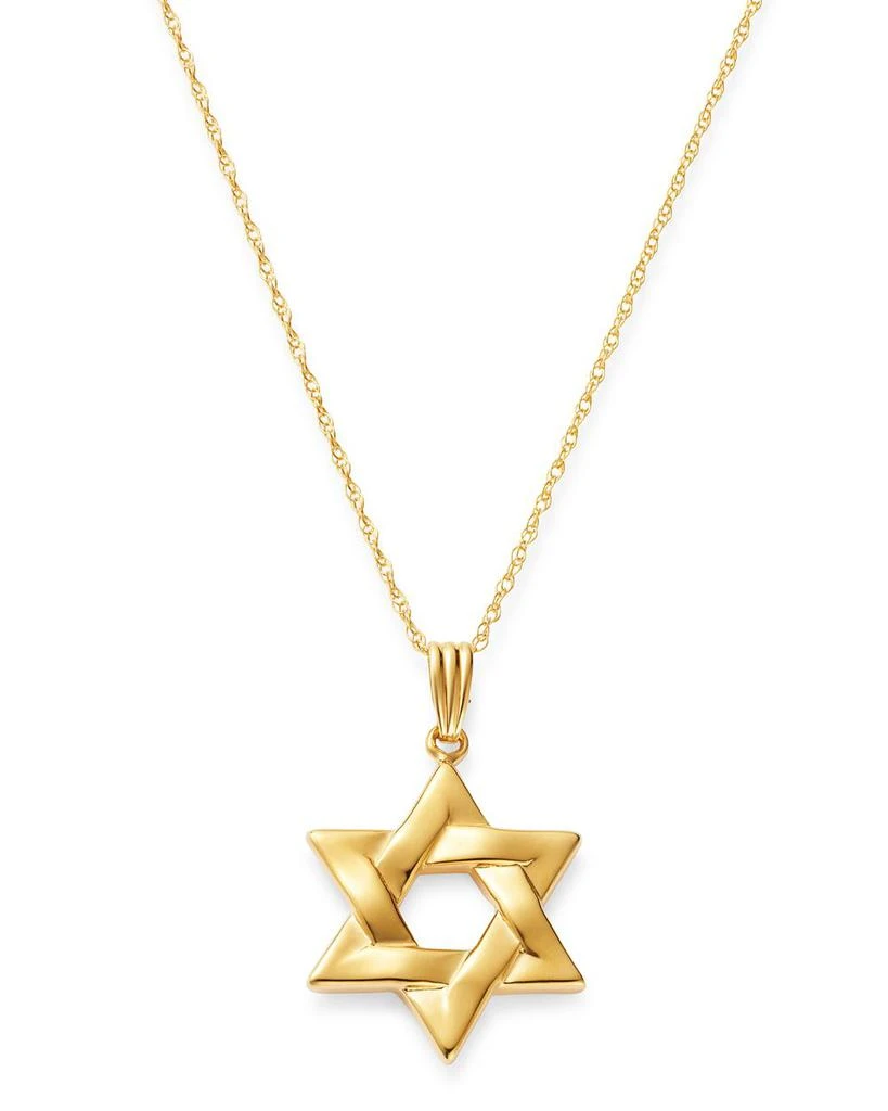 Bloomingdale's Star of David Pendant Necklace in 14K Yellow Gold, 18" 5