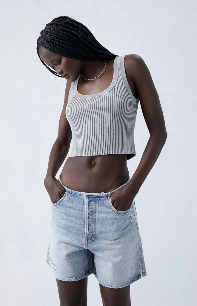 PacSun Eco Light Indigo Ripped High Waisted Relaxed Jorts 2