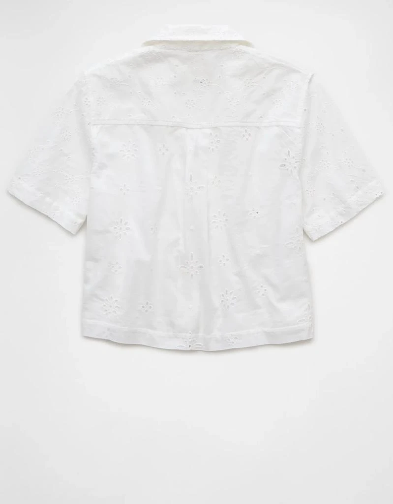 AE AE Cropped Eyelet Button-Up Shirt 4