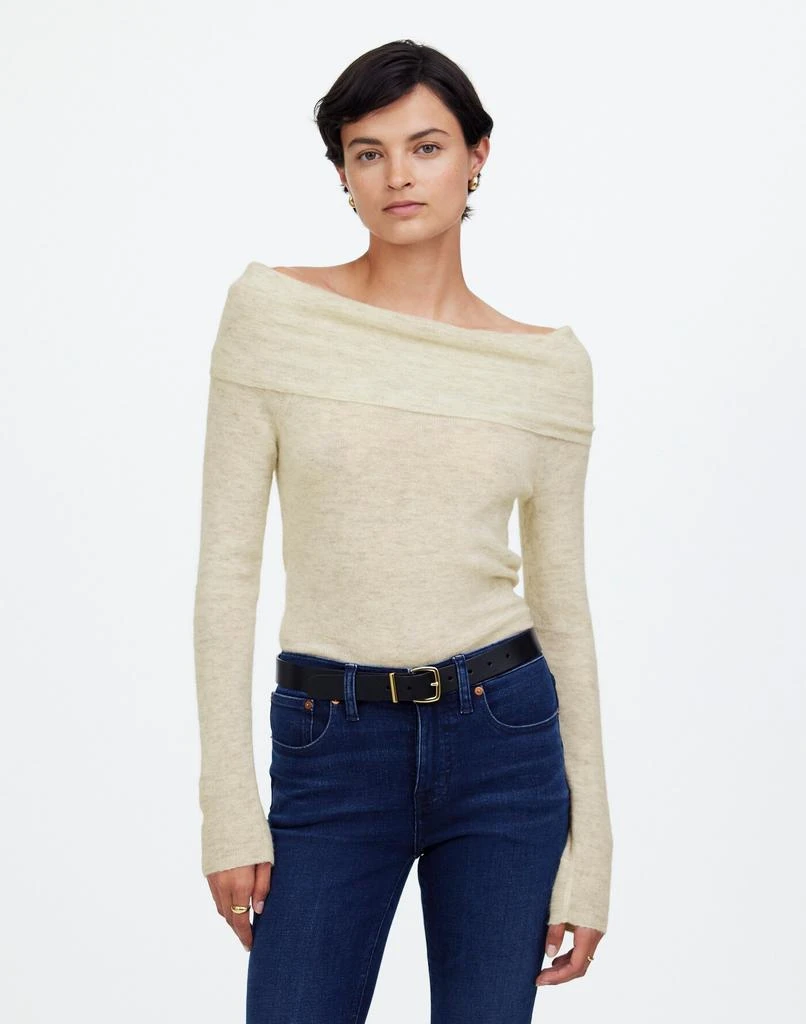 Madewell Alpaca-Blend Off-Shoulder Sweater 1