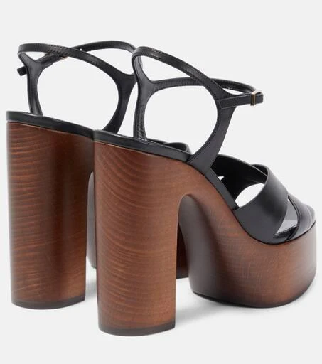 Yves Saint Laurent Bianca 85 leather platform sandals 3