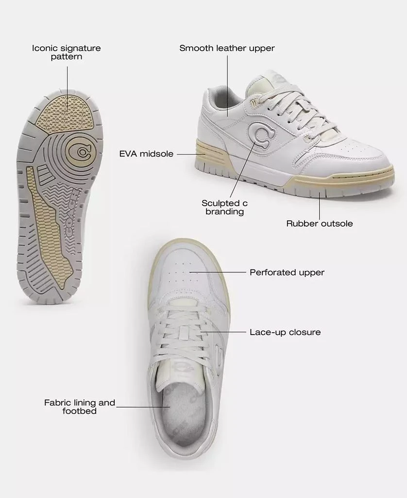 Coach SoHo Leather Lace-Up Casual Sneakers 7