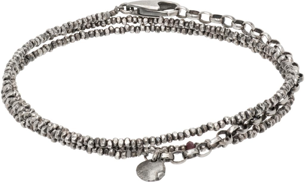 Title of Work Beaded Chips Multi Wrap Bracelet