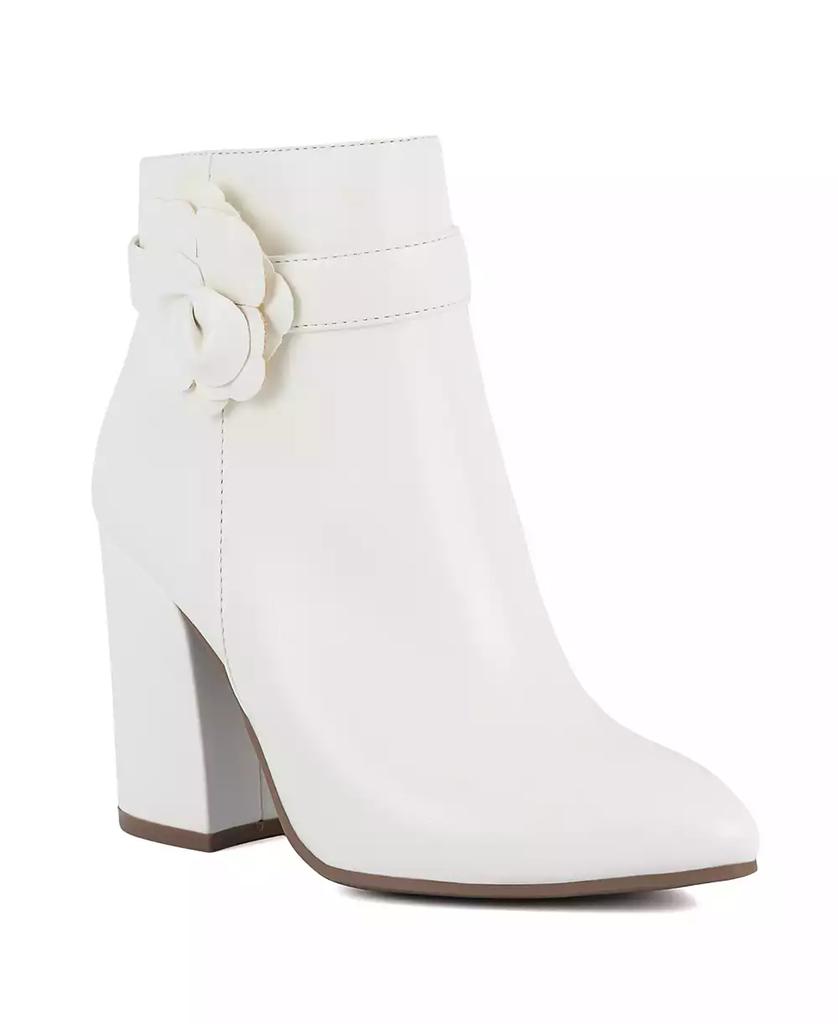 Sugar Women's Evvie Bloom Block Heel Dress Booties