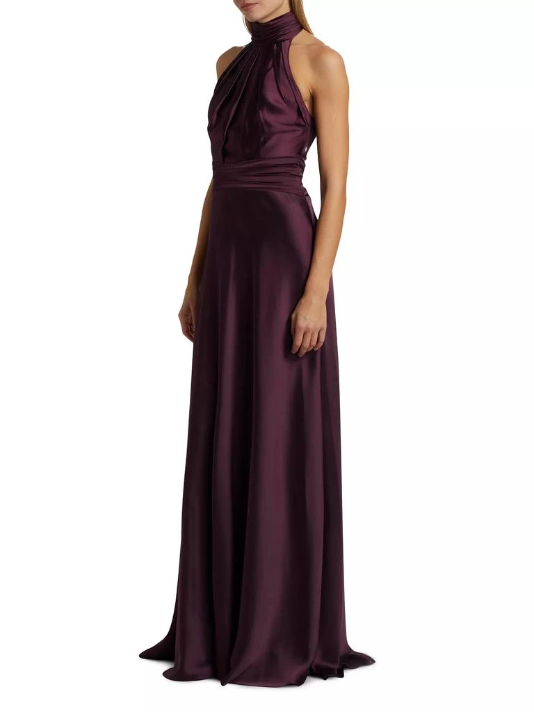 Zuhair Murad Satin Halter Pleated Gown 4