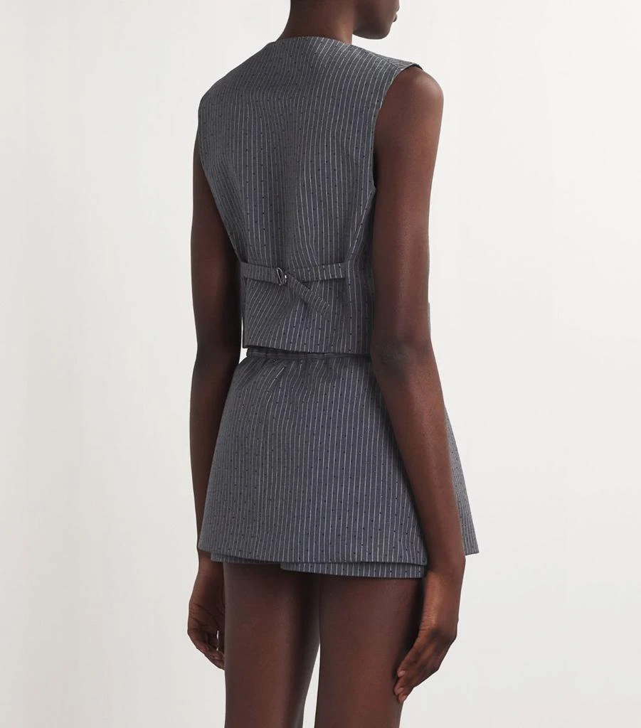 Maje Rhinestone Pinstripe Waistcoat 4