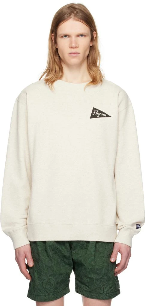 Pilgrim Surf + Supply Off-White Team Crew Sweatshirt 1