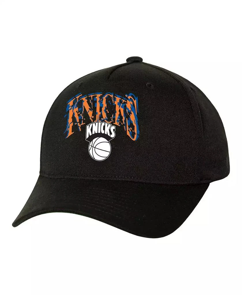 Mitchell & Ness Men's Black New York Knicks SUGA x NBA by Capsule Collection Glitch Stretch Snapback Hat 1