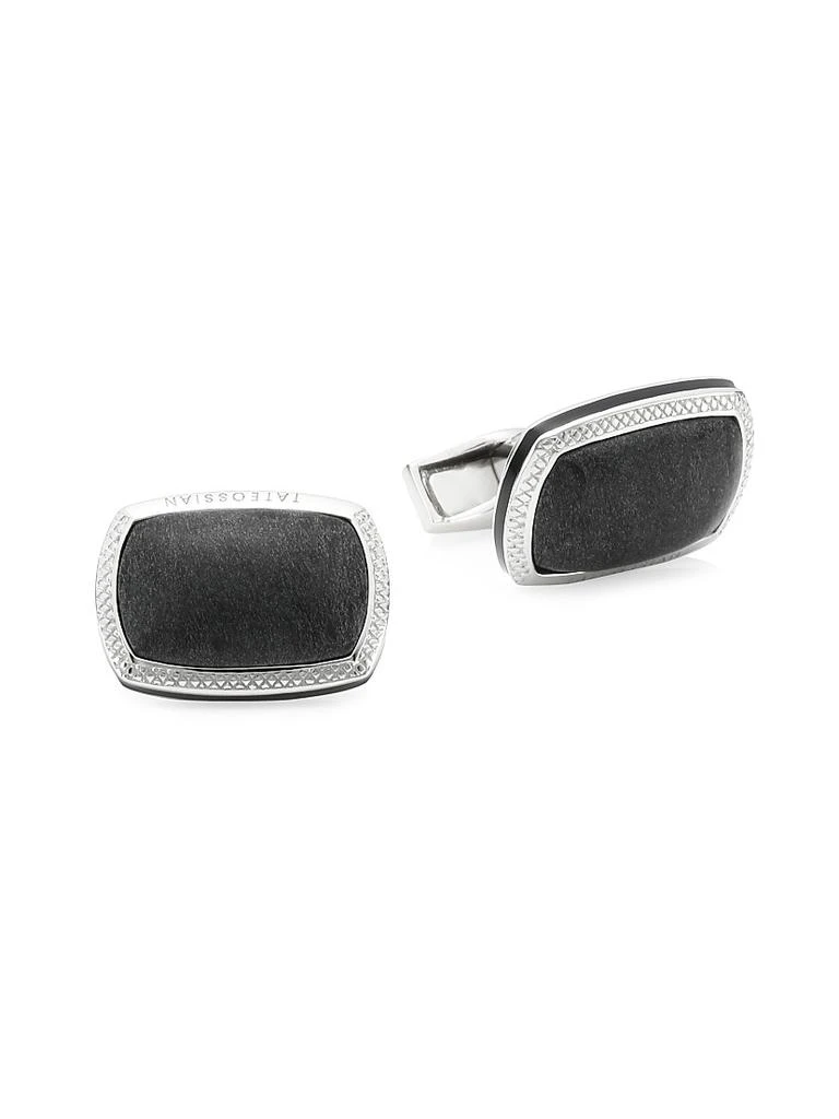 Tateossian Signature Pillow Onyx 
Sterling Silver Cushion Cufflinks