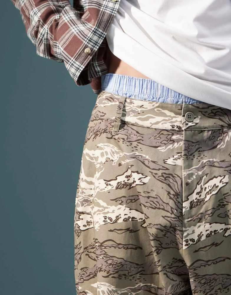 ASOS ASOS DESIGN oversized baggy camo print trousers 4