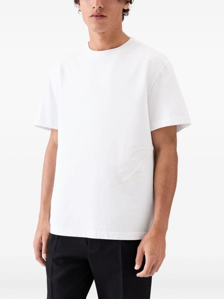 Jacquemus White Crew Neck T-Shirt 2