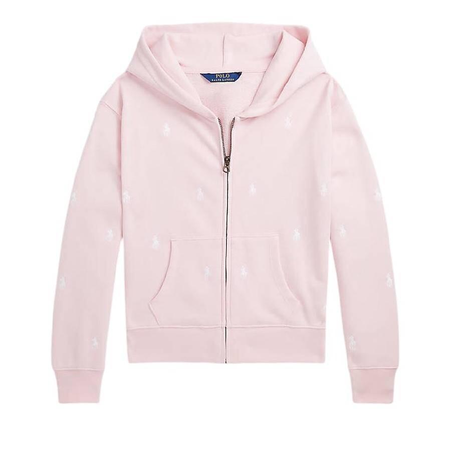 Ralph Lauren Girls Embroidered Pony Long Sleeve Hoodie