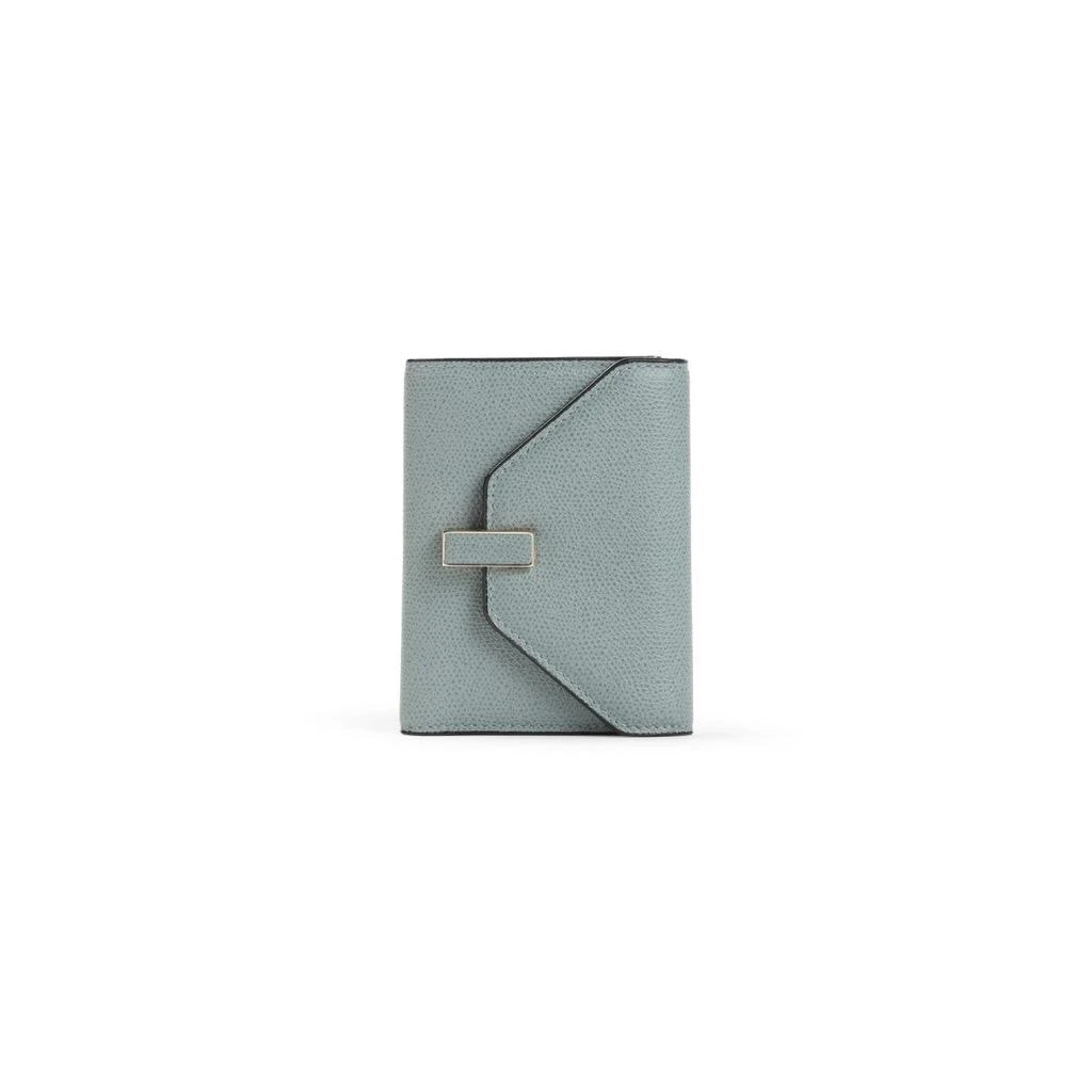 VALEXTRA Iside Light Blue Calf Leather Wallet 1