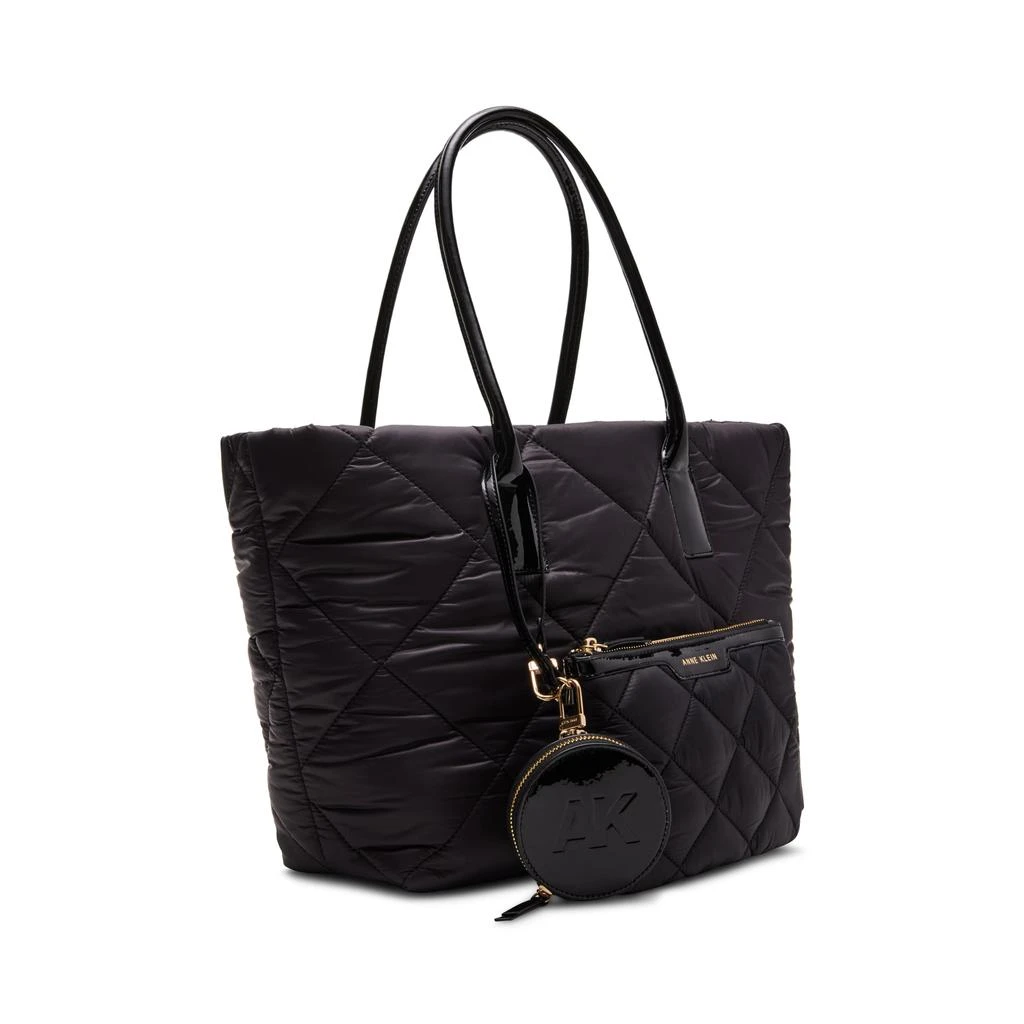 Anne Klein Quilted Nylon Tote With Pouch and Coin Purse 4