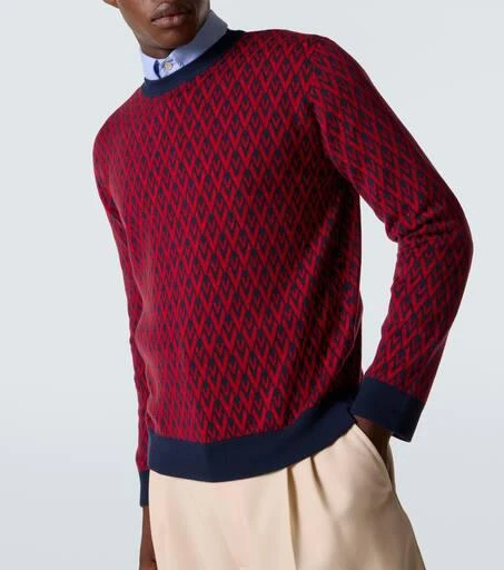 Valentino Toute La V virgin wool jacquard sweater 5