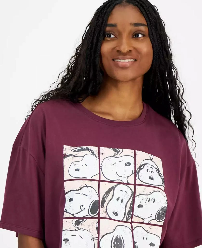 Grayson Threads, The Label Juniors' Snoopy Grid Boyfriend Tee 3