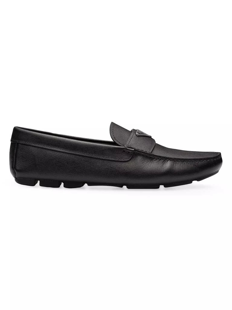 Prada Saffiano Leather Driver Loafers 1