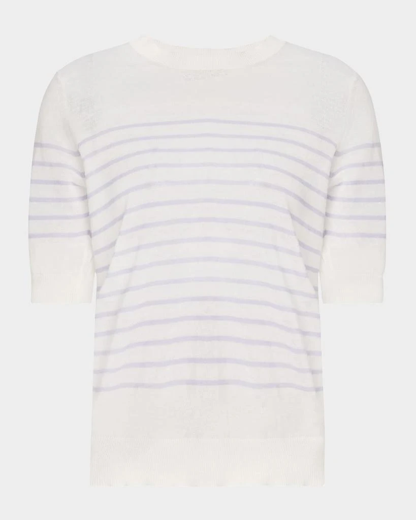 FABIANA FILIPPI Striped Linen-Cotton Sweater 1