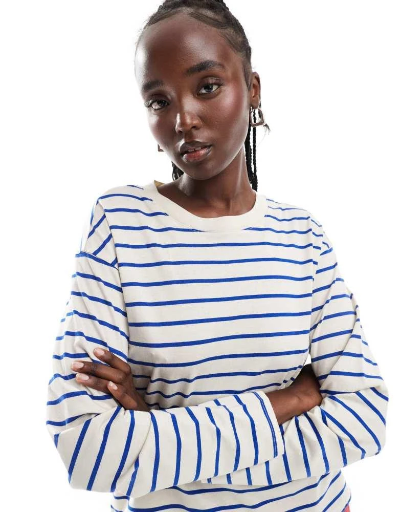 Monki Long Sleeve T Shirt Monki Oversized Long Sleeve T-Shirt