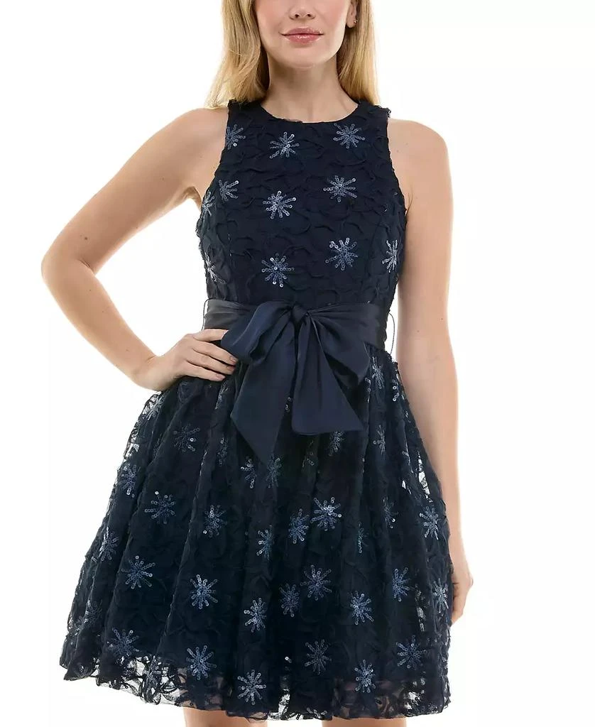 Taylor Women's Sequined Soutache Sleeveless Dress 3