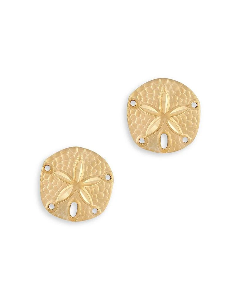 Bloomingdale's Sand Dollar Stud Earrings in 14K Yellow Gold 1