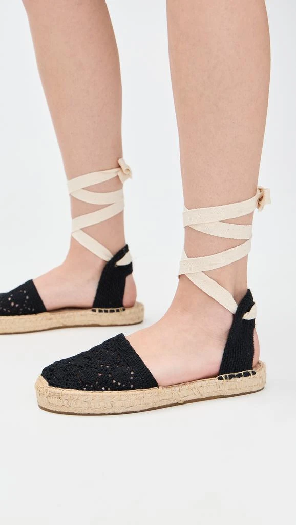 Soludos The Lauren Lace Up Crochet Espadrilles 4