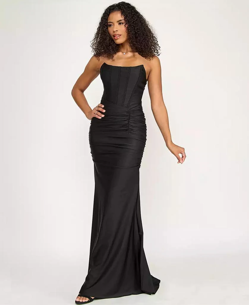 Juniors' Glitter Side-Slit Mermaid Gown, Created for Macy's  On Sale Now  with Up to 61% Off | Discover Exclusive Deals & Savings at BeyondStyle   Authentic Emerald Sundae dress|women's fashion|dresses with