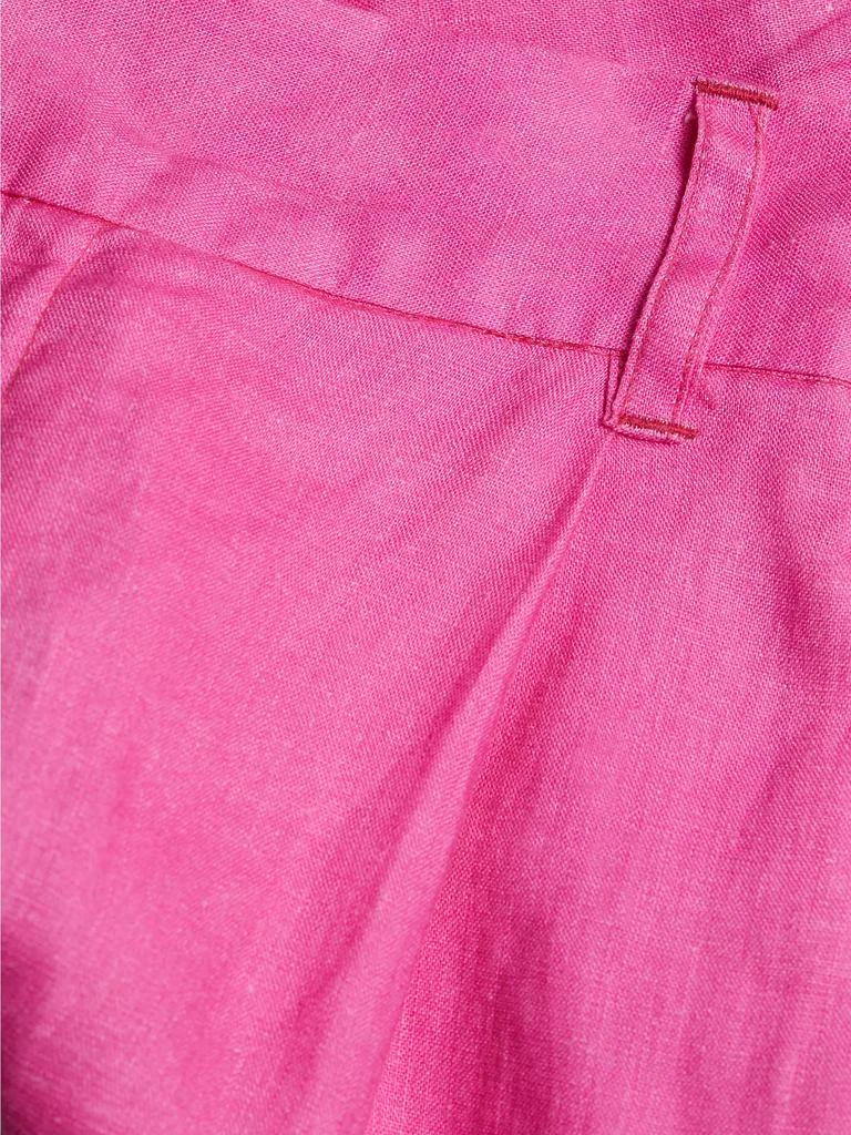 BruceGlen Pleated High-Rise Linen Shorts 7