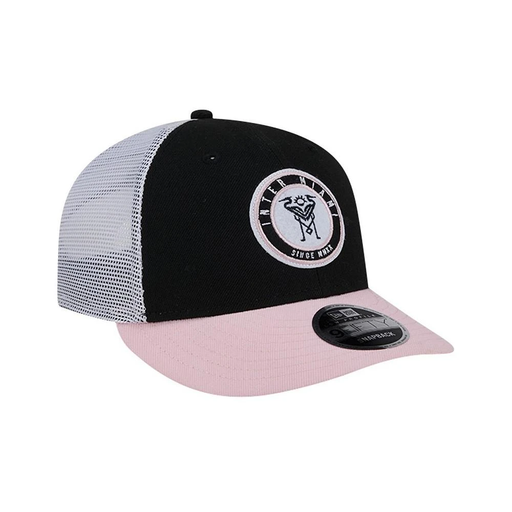 New Era Men's Black Inter Miami CF Throwback Trucker Low Profile 9FIFTY Snapback Hat 3
