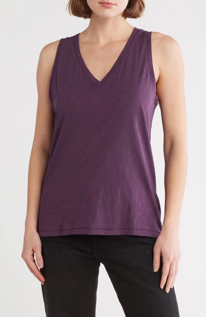 Madewell Whisper Shout Cotton V-Neck Tank 1