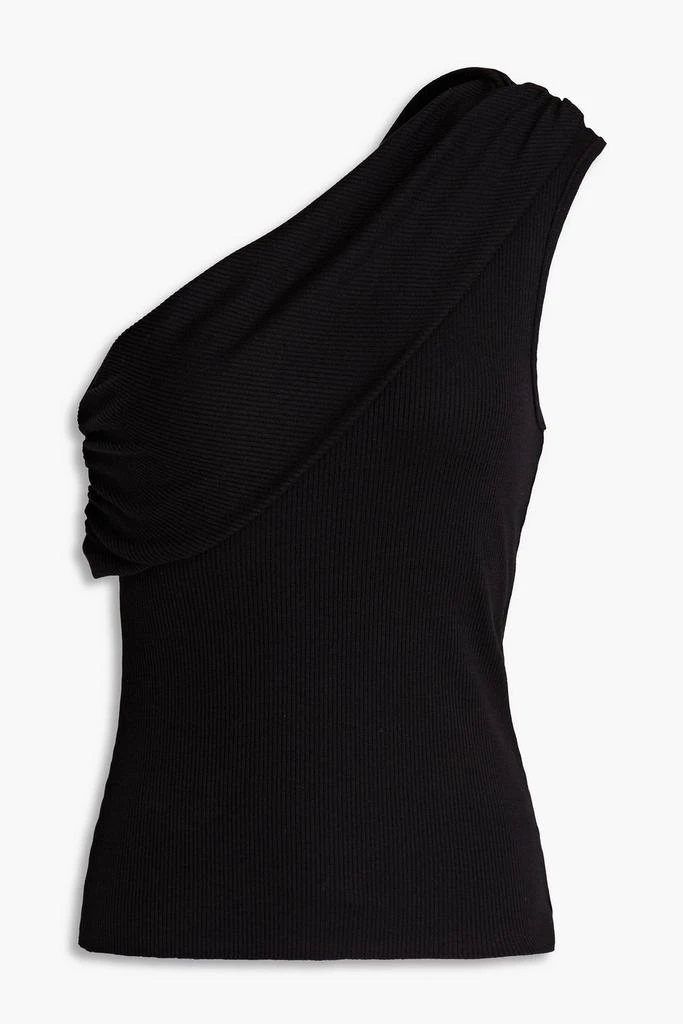 The Range One-shoulder ribbed TENCEL™ Lyocell-blend jersey top 1