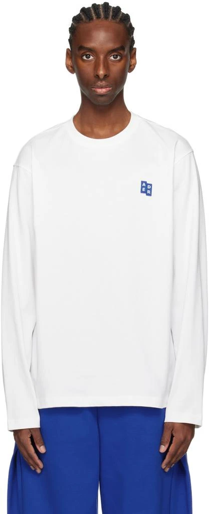 ADER error White Significant Patch Long Sleeve T-Shirt 1