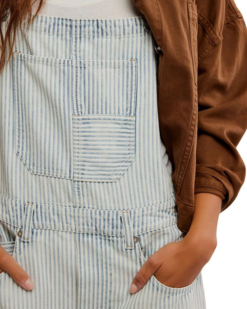Free People Good Luck Stripe Overalls 4