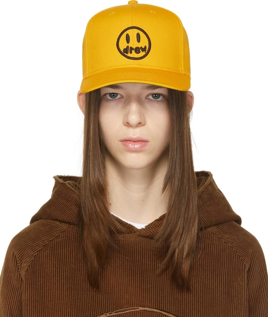 Drew House SSENSE Exclusive Yellow Painted Mascot Cap 1