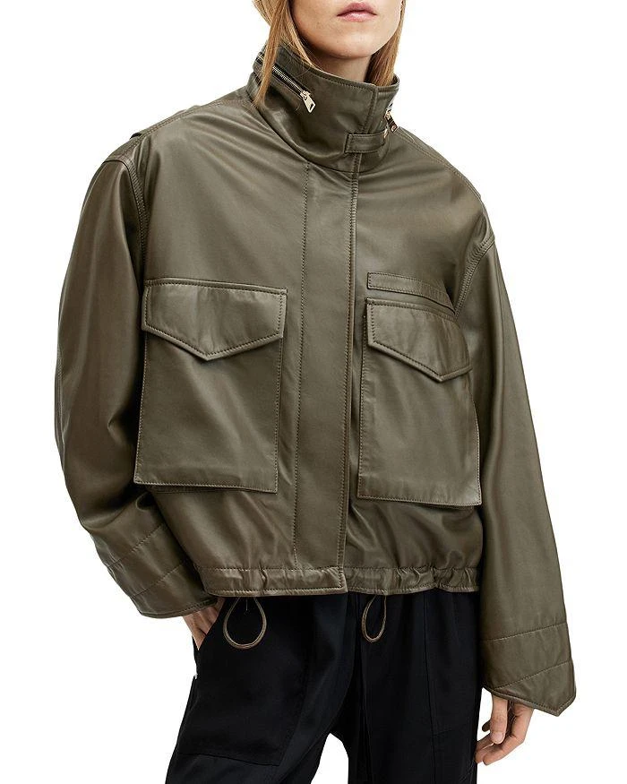 ALL SAINTS Clay Leather Jacket 6