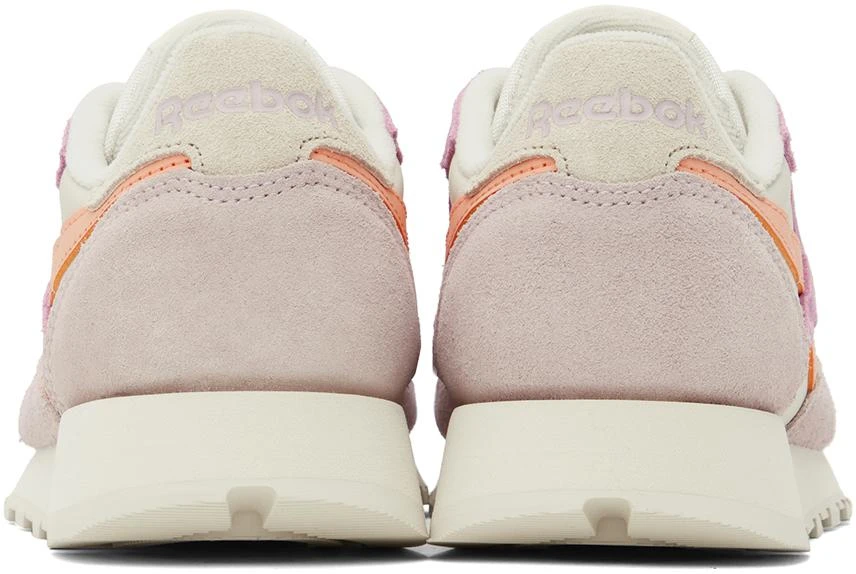 Reebok Off-White & Pink Classic Leather Sneakers 2