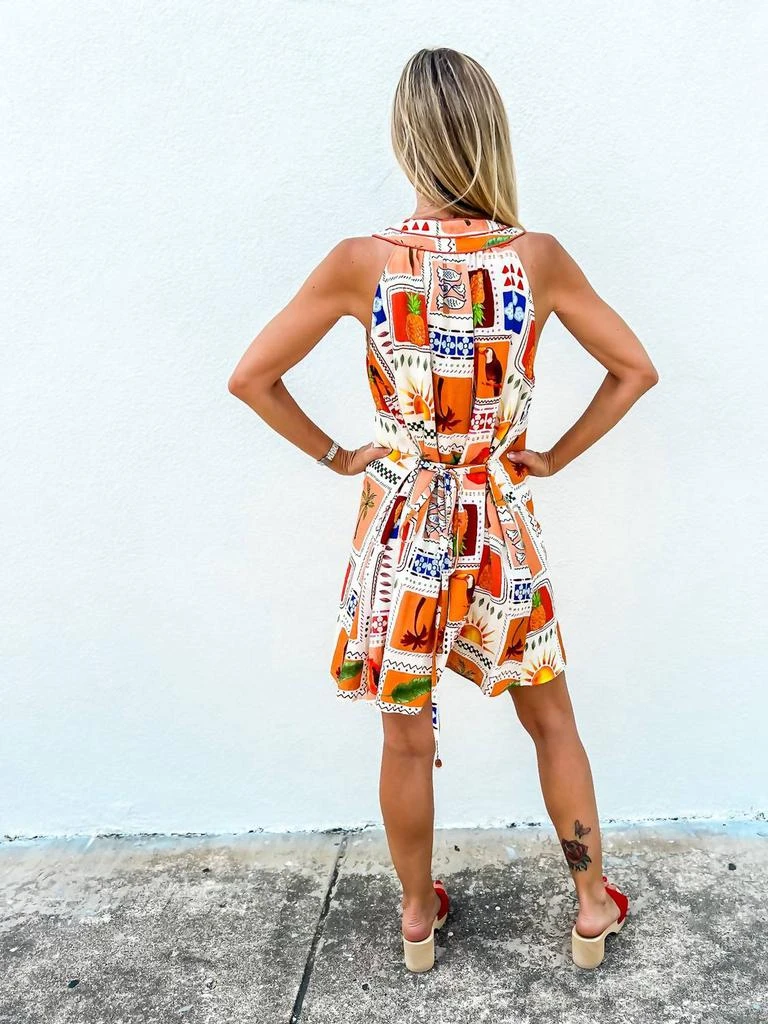 halter neck layered dress Halter Neck Tiered Maxi Dress Apricot / L
