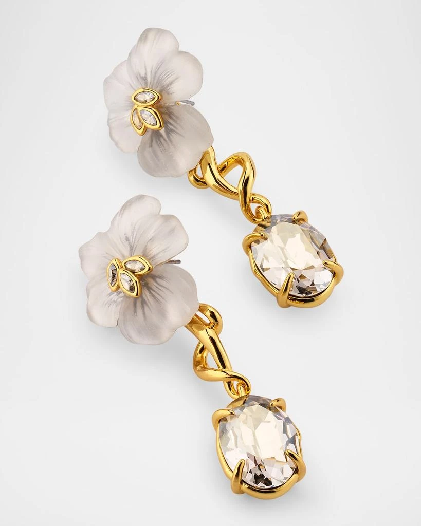 Alexis Bittar Pansy Lucite Crystal Drop Post Earrings 3