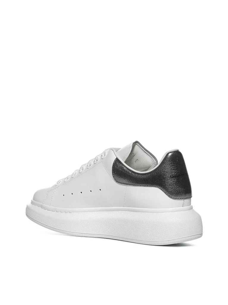 Alexander McQueen Oversized Sneakers In Leather With Contrasting Heel Tab 3