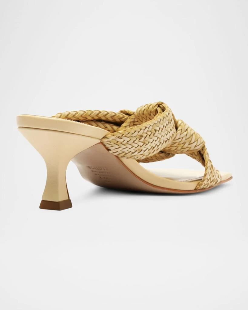 Schutz Kali Woven Knot Slide Sandals 3