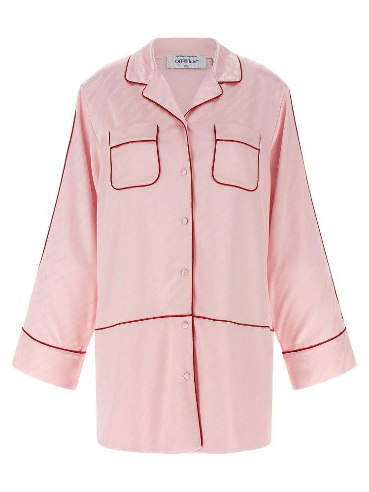 Off-White Off-White Jacquard Satin New Roxy Pajama Shirt