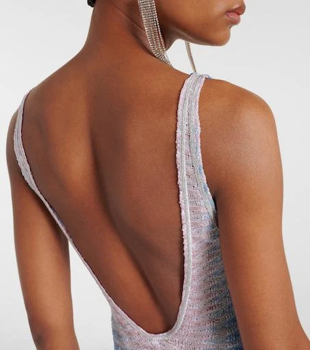 open lace back dress Lam Wave Maxi Dress