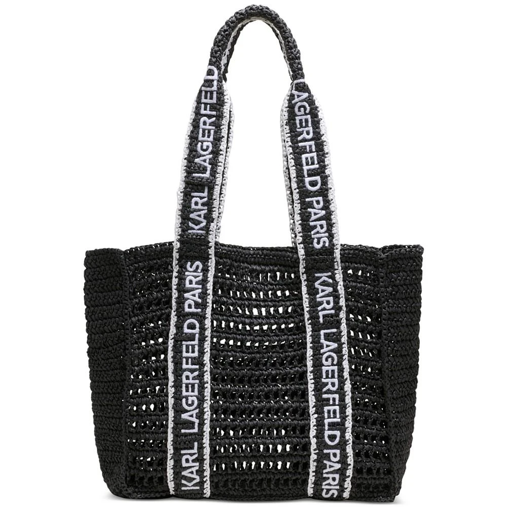 Karl Lagerfeld Paris Antibes Woven Straw Large Tote 1