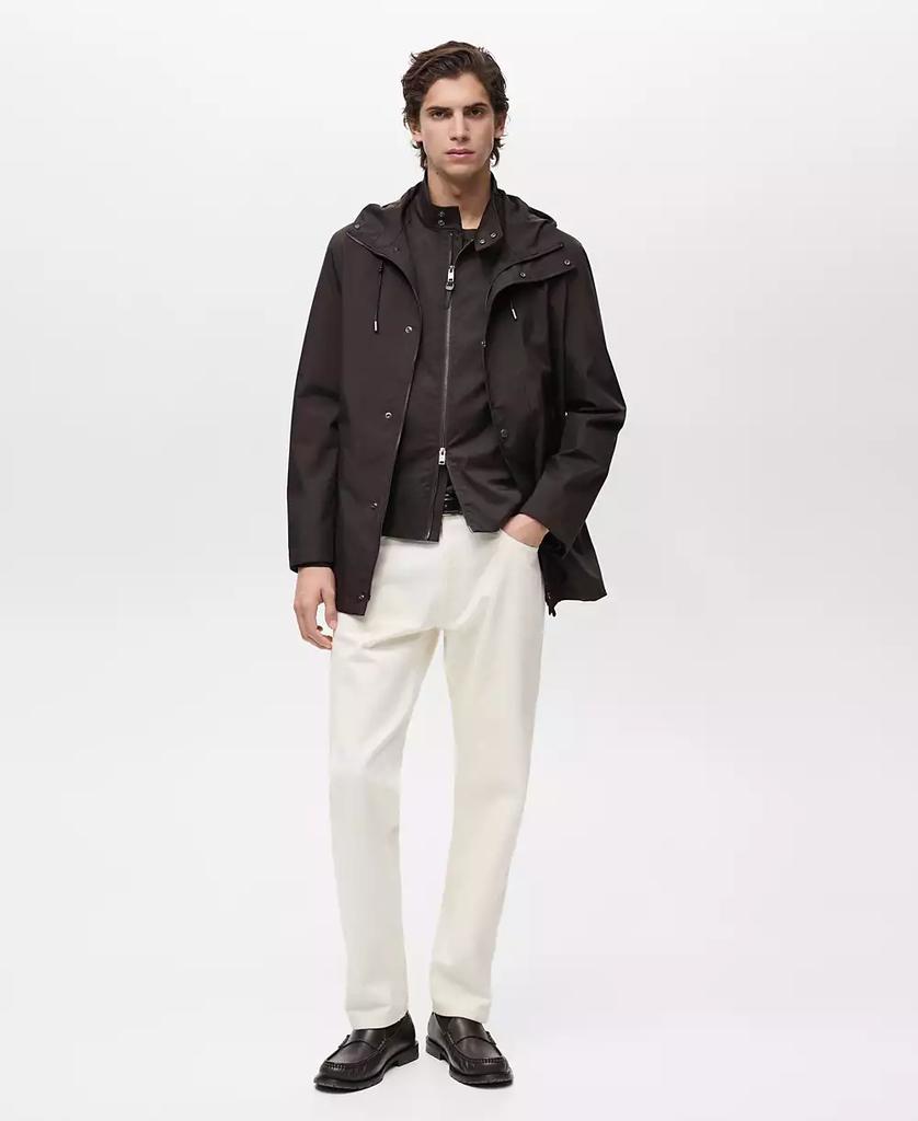 Mango Men's Water-Repellent Hooded Parka